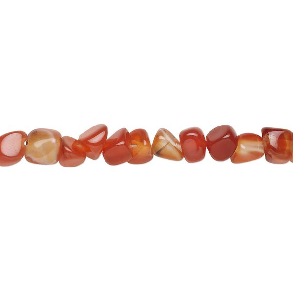 Carnelian 1pkg1, pebble bead 15.5-16 inch small image number 0