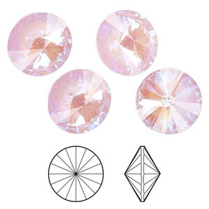 Chaton 48pk crystal lavender DeLite, Crystal Passions&reg; 14mm rivoli 1122