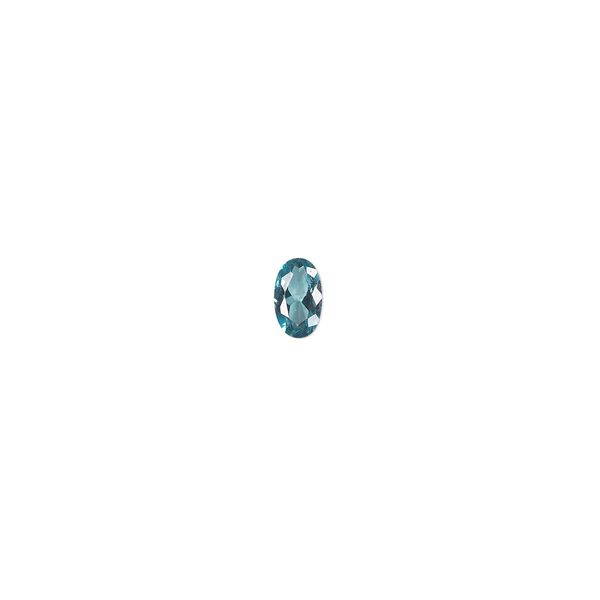 Gem, cubic zirconia, zircon blue, 5x3mm faceted oval, Mohs hardness 8-1/2. Sold per pkg of 5. image number 0