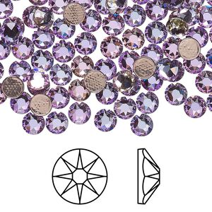 Flat back 1440pk crystal vitrail light foil back, Swarovski&reg; hotfix 4.6-4.8mm round SS20 2078