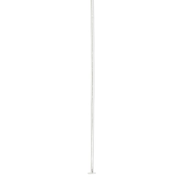 Head pin 1pkg100 silver-plated, 2 inch, 21 gauge brass image number 0