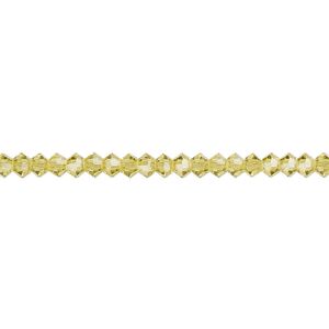 Bead 1440pk acid yellow, Preciosa Czech crystal 3mm bicone