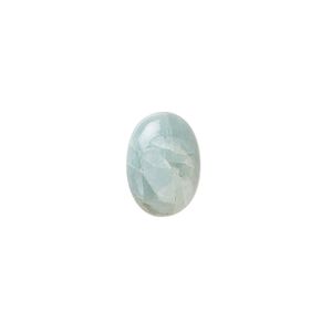 Aquamarine 1pkg1, hand-cut calibrated oval cab 14x10mm