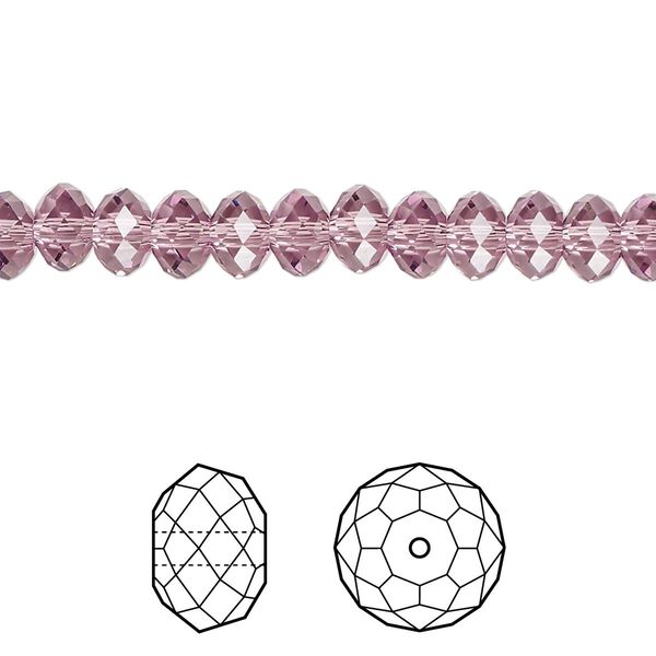 Bead 360pk iris, Swarovski&reg; 6x4mm rondelle 5040 image number 0