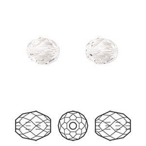 Bead 2pk crystal, Crystal Passions&reg; 9.5x8mm olive briolette 5044