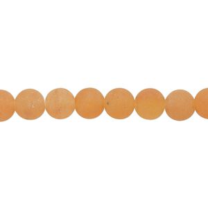 Red aventurine 1pkg1, matte round bead natural 8 inch 6mm