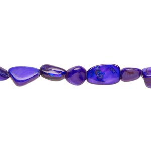 Mother-of-pearl shell 1pkg1, pebble bead 30 inch small to large