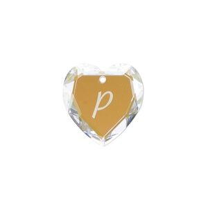 Drop 1pk crystal glacier blue, Crystal Passions&reg; 18mm faceted flat heart 6227