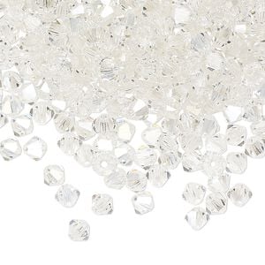 Bead 144pk crystal argent flare, Preciosa Czech crystal 4mm bicone