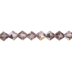 Bead 24pk light amethyst heavy vitrail light, Crystal Passions&reg; 6mm bicone 5328