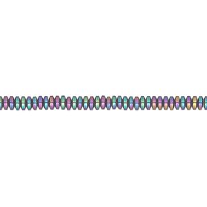 Hemalyke&trade; 1pkg1, electroplated rondelle bead 15.5-16 inch 3x1mm