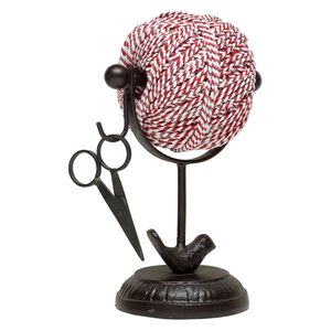 Gift, Hemptique&reg;, cast iron, 7-3/4x3-1/2 inch cord stand with 3-1/2 inch scissors. Sold per 3-piece set.