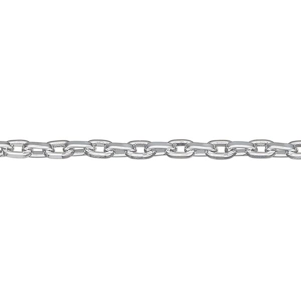Chain 1pkg1 cable, 3.1mm square, aluminum / anodized silver 25 foot unfinished image number 0