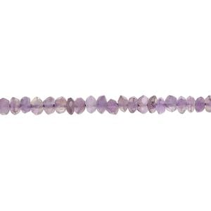 Amethyst 1pkg1, hand-cut faceted rondelle bead natural 14 inch 3x1mm-4x2mm