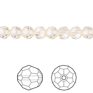 Bead 12pk silk, Crystal Passions&reg; 6mm round 5000