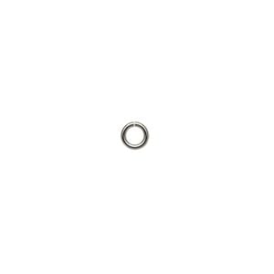 Jump ring 1pkg4 14Kt white gold, 4.5mm round, 20 gauge / 2.9mm inside diameter
