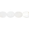 Mother-of-pearl shell 1pkg1, flat oval bead 15 inch 12x9mm image number 0