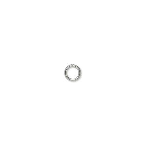 Jump ring 1pkg1000 silver-plated, 5mm round, 20 gauge / 3.4mm inside diameter / brass