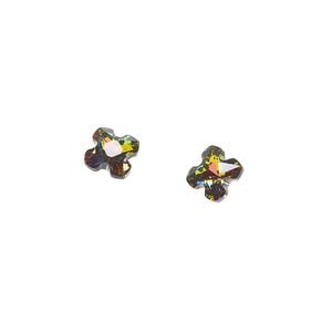 Fancy stone 2pk crystal vitrail medium foil back, Crystal Passions&reg; 8mm Swiss cross 4784