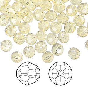 Bead 144pk jonquil, Crystal Passions&reg; 6mm round 5000