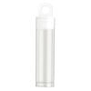 Vial, plastic, clear and white, 2 x 9/16 inch cylinder with hang tab. Sold per pkg of 100. image number 1