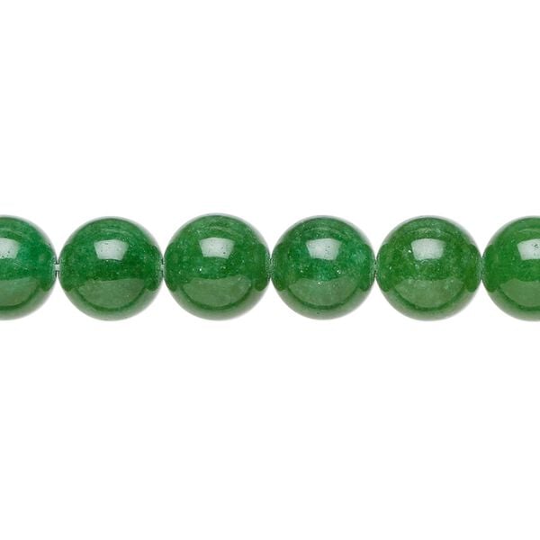 Malaysia "jade" 1pkg1, round bead, green 15.5-16 inch 8mm image number 0
