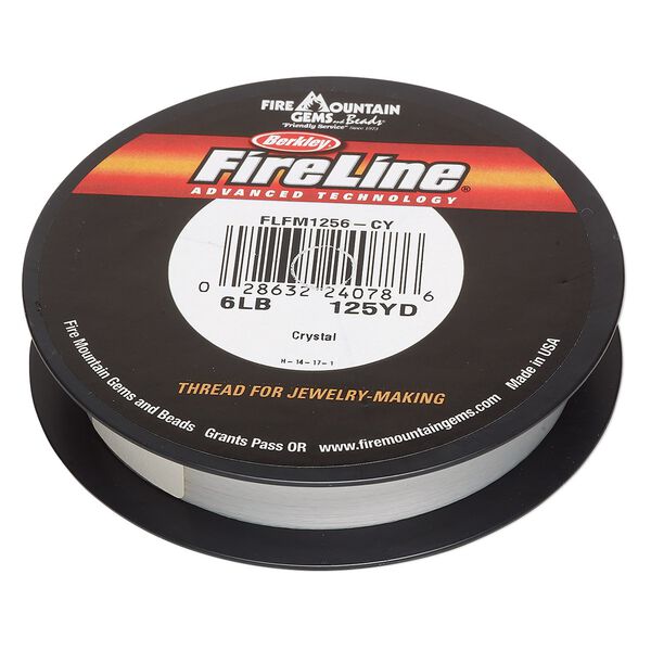 Thread, Berkley&reg; FireLine&reg;, gel-spun polyethylene, crystal, 0.15mm diameter 4-fiber braid, 6-pound test. Sold per 125-yard spool. image number 0