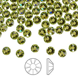 Flat back 1440pk limecicle foil back, Preciosa MAXIMA Czech crystal hotfix rhinestone 4.6-4.8mm chaton rose round SS20
