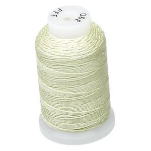 Thread, Purely Silk&trade;, light green, size FFF. Sold per 92-yard spool.