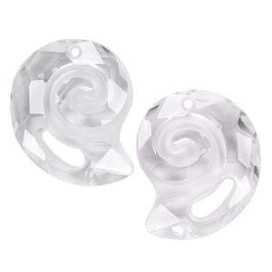 Drop 1pk crystal, Crystal Passions&reg; 28x24mm pendant twist shell 6731