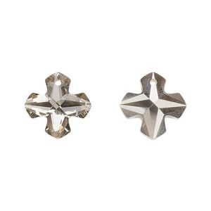 Drop 2pk crystal silver night, Celestial Crystal&reg; 14mm Greek cross