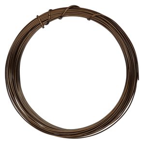 Wire, ParaWire&trade;, vintage bronze-finished copper, half-round, 18 gauge. Sold per 7-yard section.