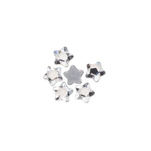 Flat back 6pk crystal foil back, Crystal Passions&reg; hotfix rhinestone 6mm star flower 3754