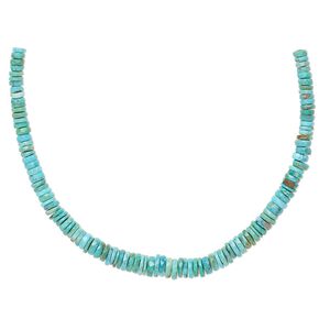Turquoise 1pkg1, hand-cut faceted heishi bead 8 inch graduated 4x1mm-8x4mm