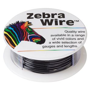 Wire, Zebra Wire&trade;, color-coated copper, midnight blue, round, 20 gauge. Sold per 15-yard spool.