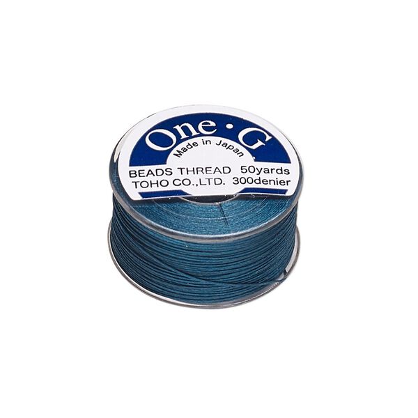Thread, TOHO BEADS&reg;, One-G&trade; 1pkg50yd, nylon, deep green, size 0. image number 0