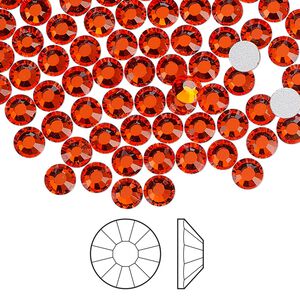 Flat back 144pk hyacinth foil back, Preciosa Viva 12&reg; Czech crystal rhinestone 4.6-4.8mm chaton rose round SS20