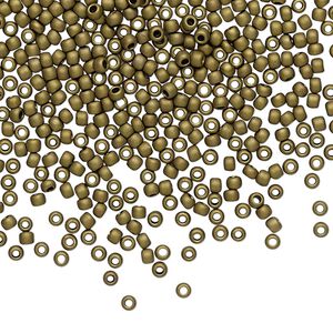 Seed bead, TOHO BEADS&reg;, glass, pkg/250g, #11 round, opaque frosted antique bronze (TR-11-223F).