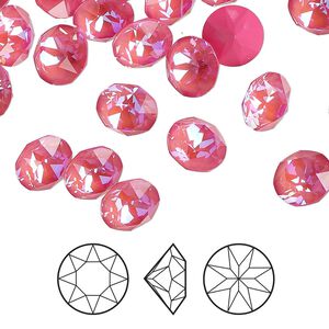 Chaton 6pk crystal lotus pink DeLite, Crystal Passions&reg; 8.16-8.41mm round SS39 1088
