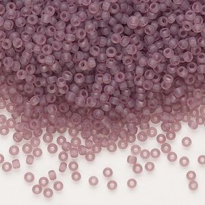 Seed bead, Dyna-Mites&trade;, glass, pkg/40g, #11 round, translucent matte light purple, (10MA 11/0 RR).