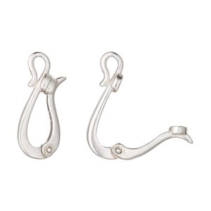 Clasp magnetic hook 1pkg1 sterling silver, 18x10mm hinged, JBB Findings 1-strand