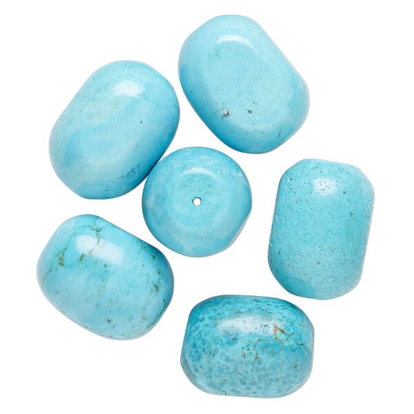 Magnesite 1pkg1, barrel bead 1/4 lb 28x22mm image number 0