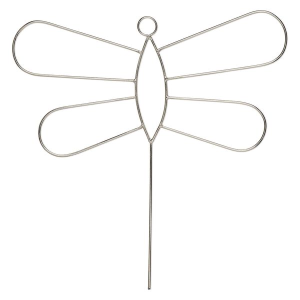 Wire frame, steel, 8-1/2 inch dragonfly. Sold individually. image number 0