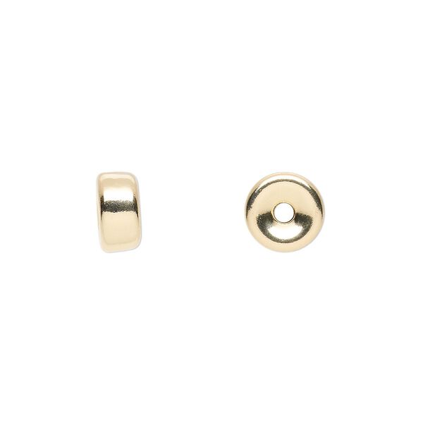 Bead 1pkg10 14Kt gold-filled, 8x4mm rondelle image number 0