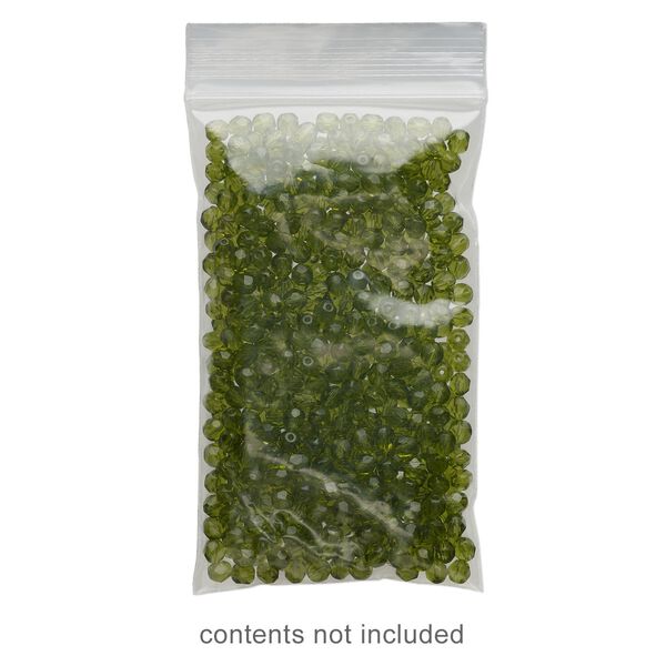 Bag, Tite-Lip&trade;, plastic, clear, 3x5-inch top zip. Sold per pkg of 1,000. image number 0