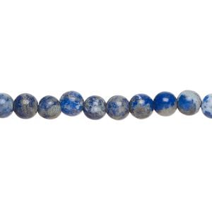 Lapis lazuli 1pkg1, round bead 15 inch 4-6mm