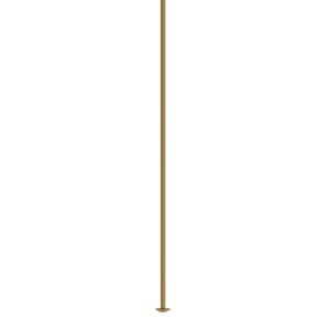 Head pin 1pkg100 gold-plated, 3 inch, 21 gauge brass antique