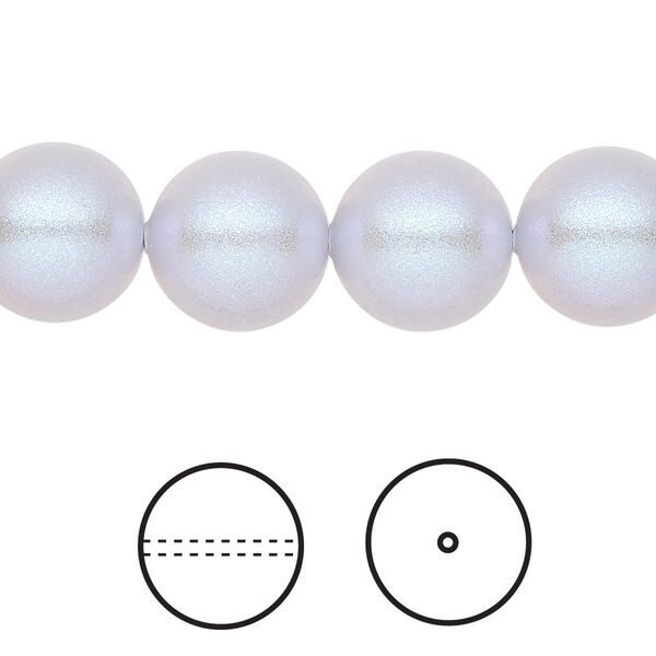 Pearl 100pk iridescent dreamy blue, Swarovski&reg; 12mm round 5810 image number 0