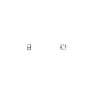 Bead 1pkg4 sterling silver, 3x1.5mm flat rondelle