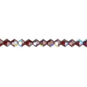 Bead 1pkg720 vivid Siam AB, Preciosa Czech crystal, 4mm bicone